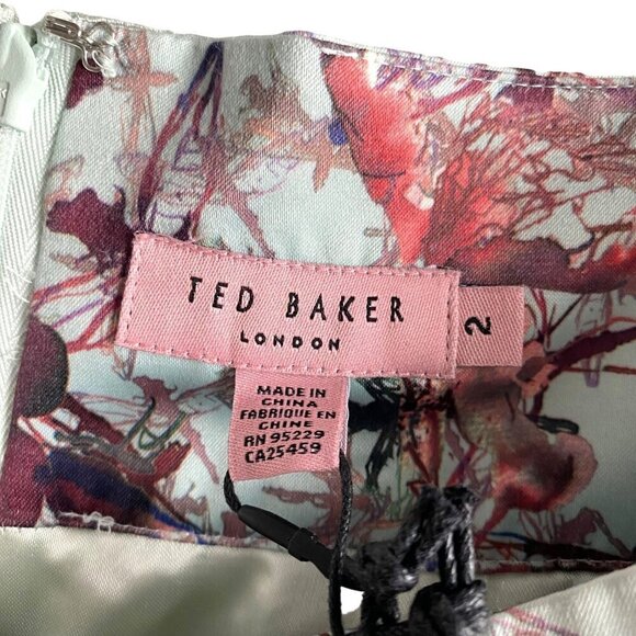Ted Baker London Dragonfly Mini Skirt Women's Sz 2‎ Designer Preppy Party NWT - Picture 6 of 14